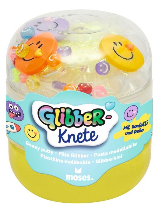 Glibber-Knete gelb Smiley