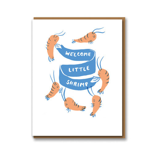 Klappkarte "Welcome little Shrimp"