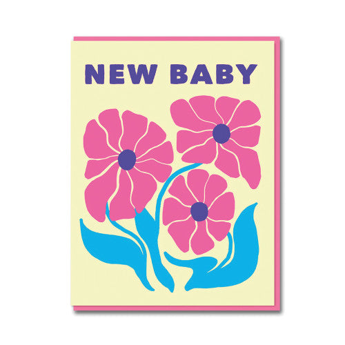 Klappkarte "New Baby Flower"