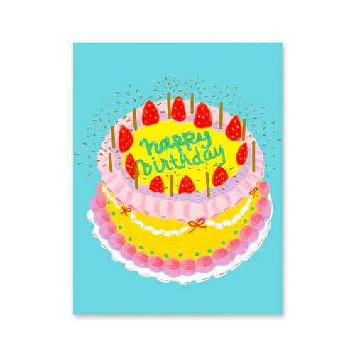 Postkarte "Happy Birthday Cake"