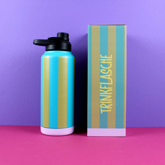 Trinkflasche petrol/olive-gold/flieder 1000ml