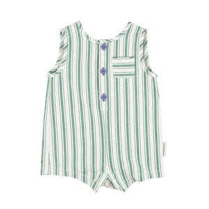 Baby Overall green stripes