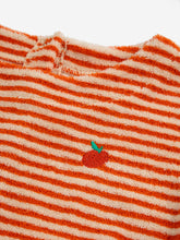 Laden Sie das Bild in den Galerie-Viewer, Baby Orange Stripes terry Kleid