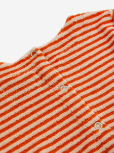 Baby Orange Stripes terry Kleid