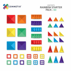 Magnetische Bausteine Rainbow Starter Pack 60 Teile