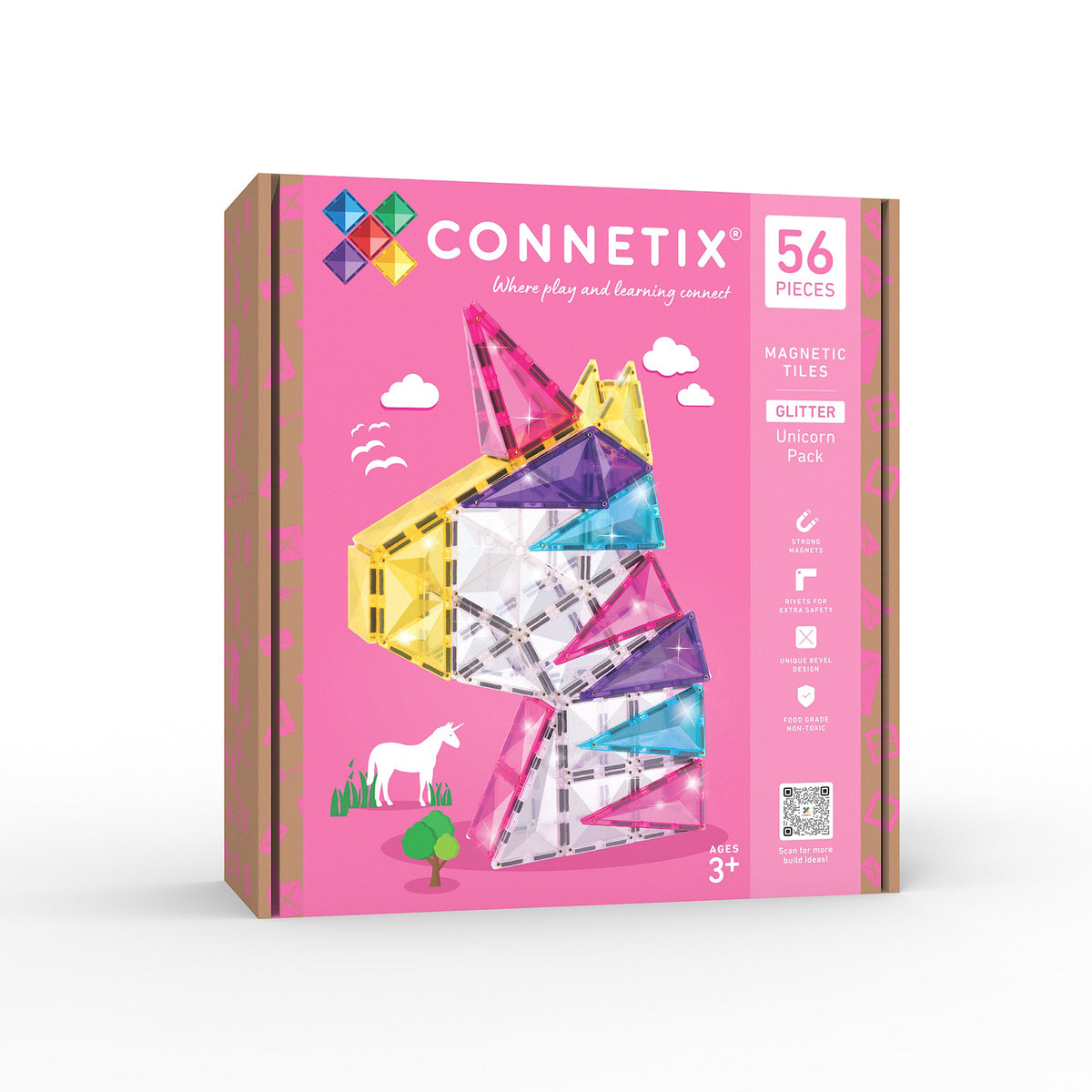 Magnetische Bausteine Glitter Unicorn Pack 56 Teile