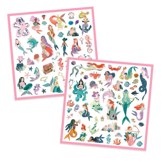 160 Glitzer-Sticker Meerjungfrauen