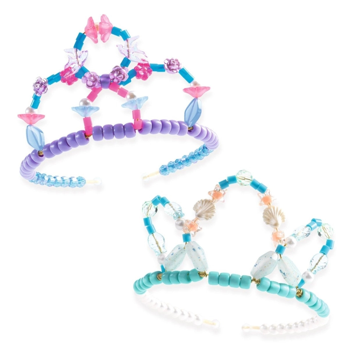 Schmuck basteln: Tiaras Blau