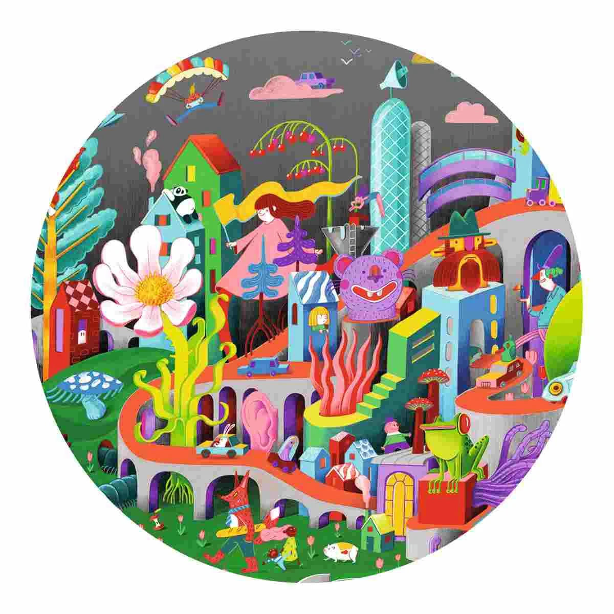 Wimmel-Puzzle "Crazy Town" 200-teilig