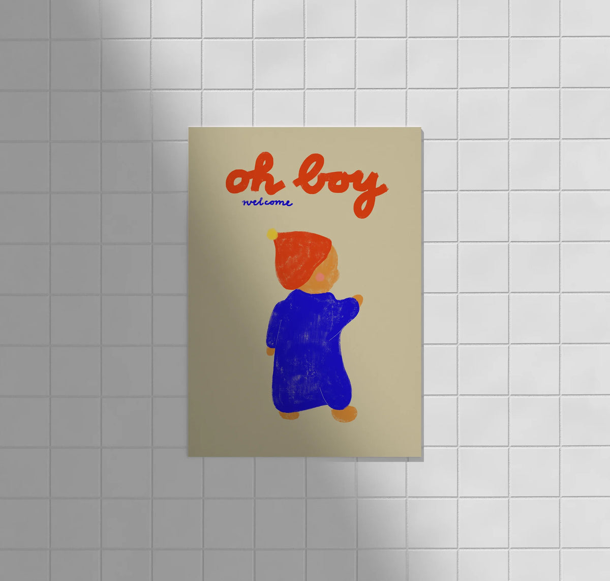 Postkarte "Oh boy welcome"