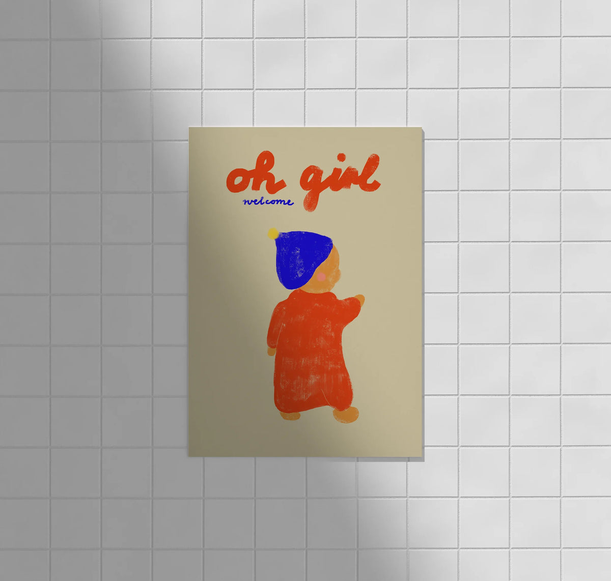 Postkarte "Oh girl welcome"