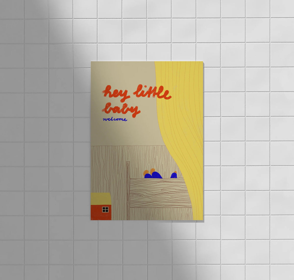 Postkarte "Hey little baby welcome"
