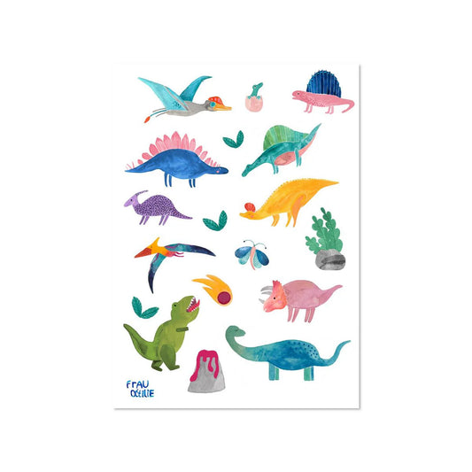 Spülmaschinenfeste Sticker "Dinos"