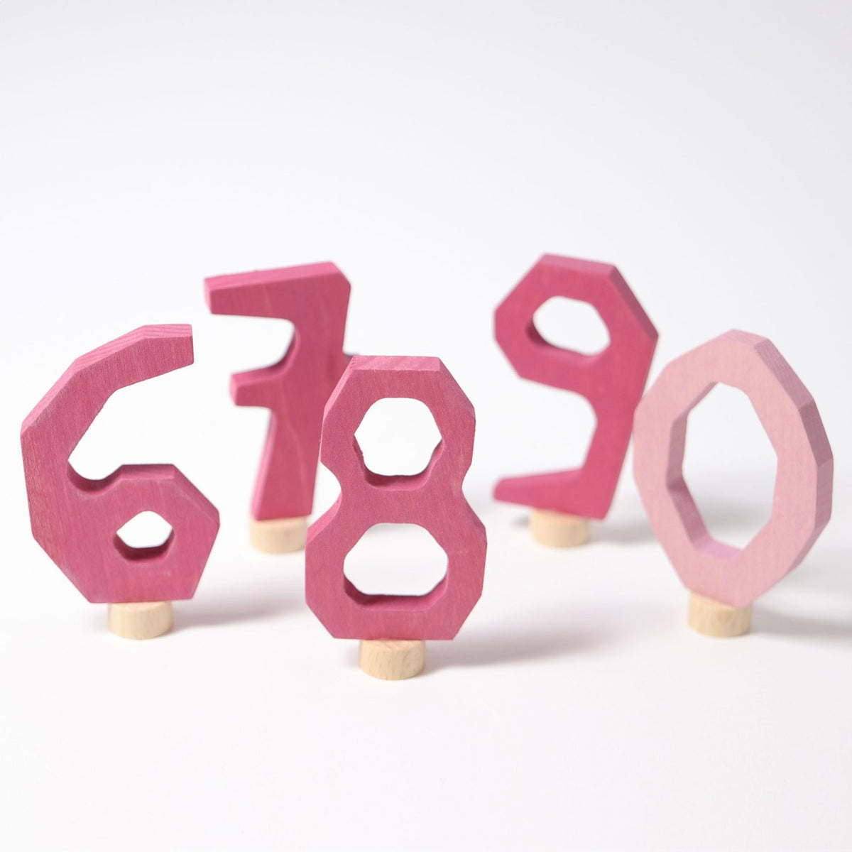 Rosa Zahlenstecker Set 6-9 und 0