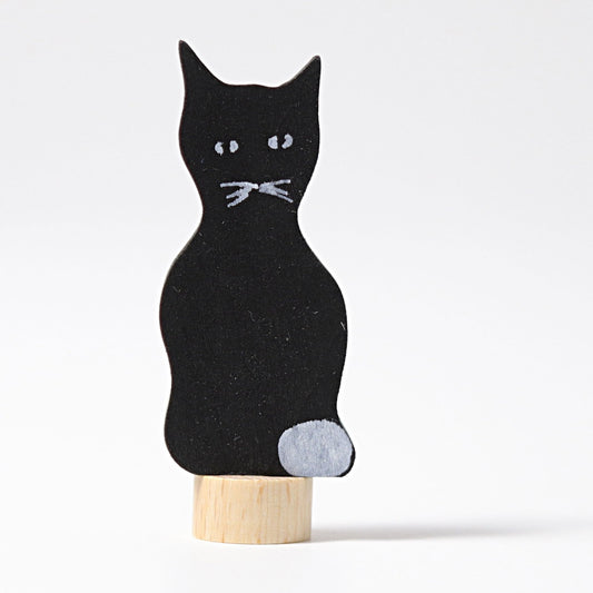 Steckfigur schwarze Katze