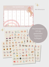 Laden Sie das Bild in den Galerie-Viewer, Wochenplaner Einhorn Glitzer