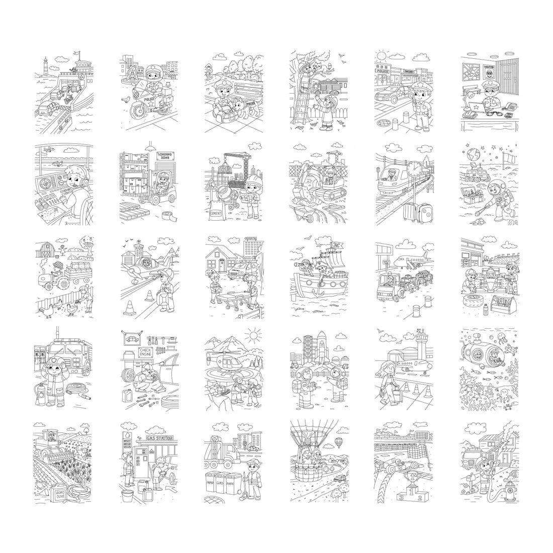 Zeichenvorlagen Kidydraw Pad "Everyday Heroes"