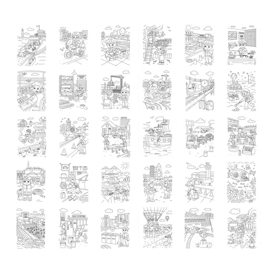 Zeichenvorlagen Kidydraw Pad "Everyday Heroes"
