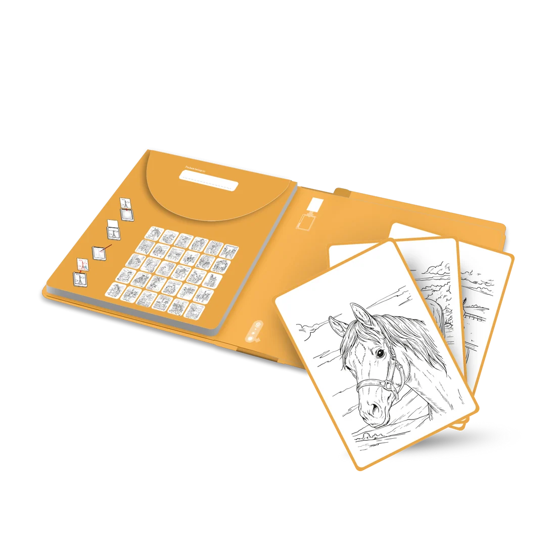 Zeichenvorlagen Kidydraw Pad "Pferde"