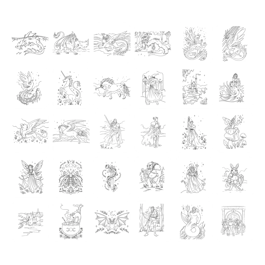 Zeichenvorlagen Kidydraw Pad "Fantasy"