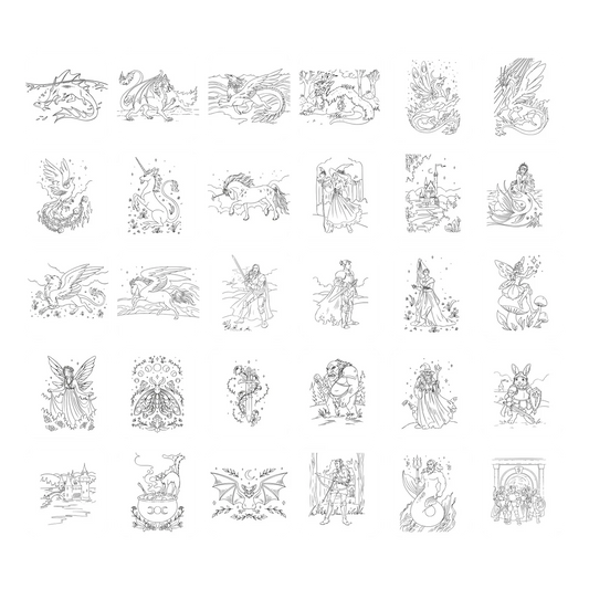 Zeichenvorlagen Kidydraw Pad "Fantasy"