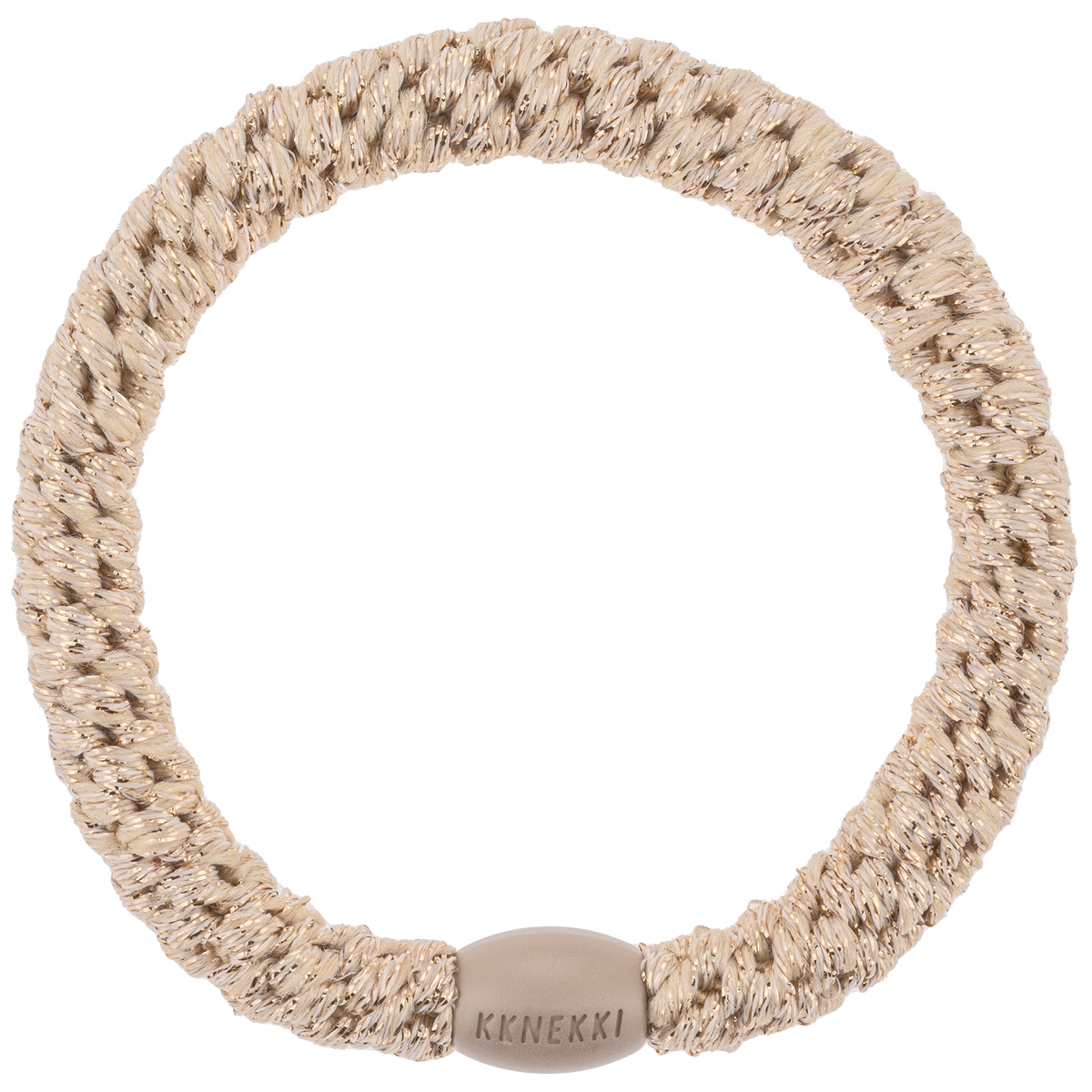 Haargummi Beige Glitter