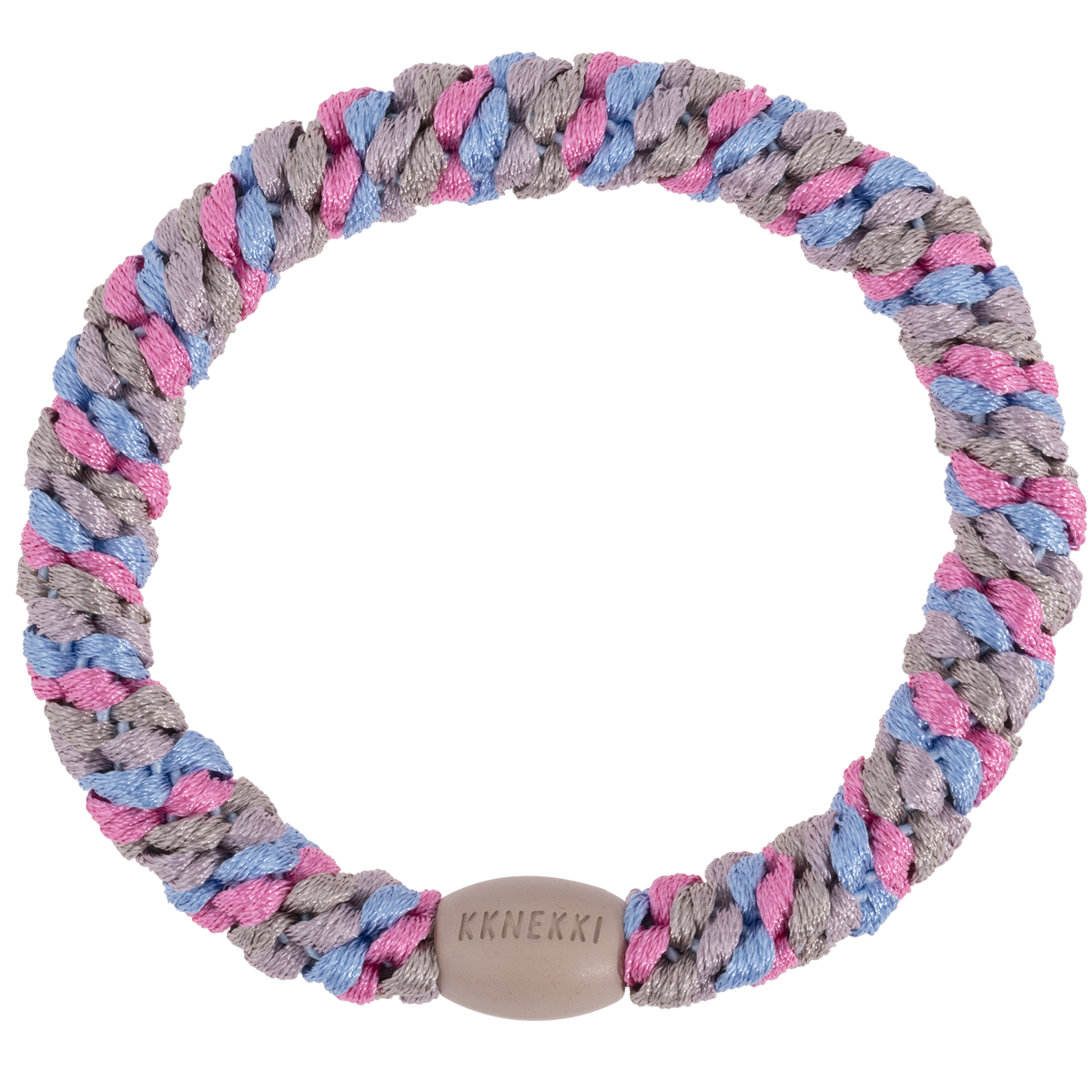 Haargummi Mix Skyblue pink glitter