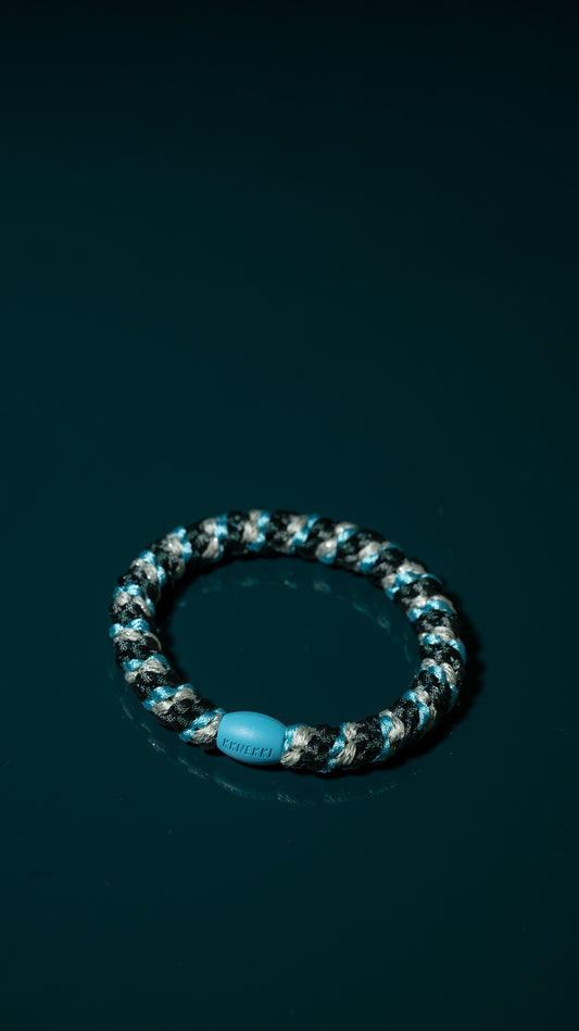 Haargummi Mix turquoise jungle glitter