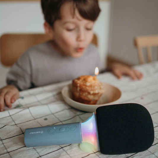 Kidymic Bluetooth Mikrofon mit Licht blau