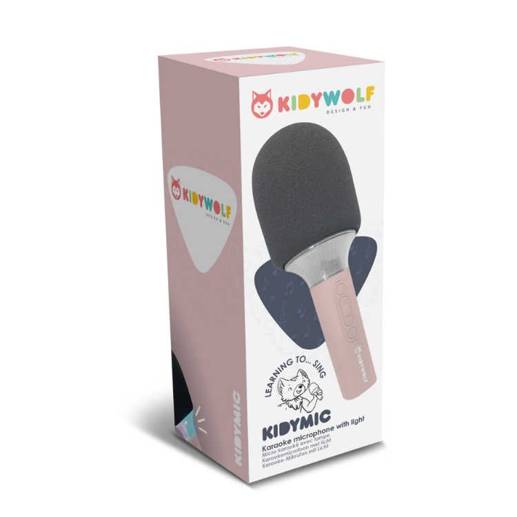 Kidymic Bluetooth Mikrofon mit Licht rosa
