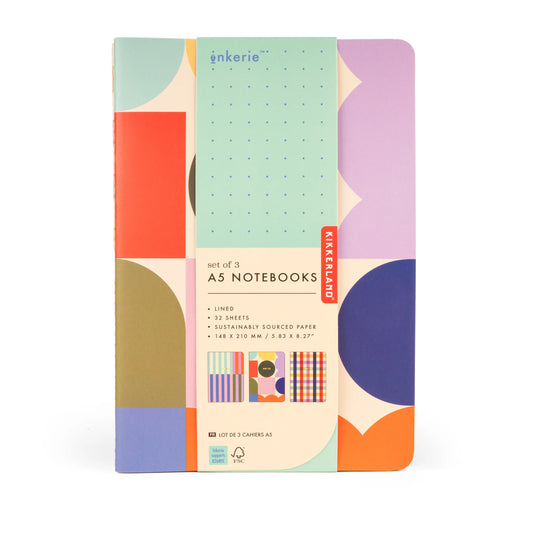 Inkerie 3er Set A5 Notebooks