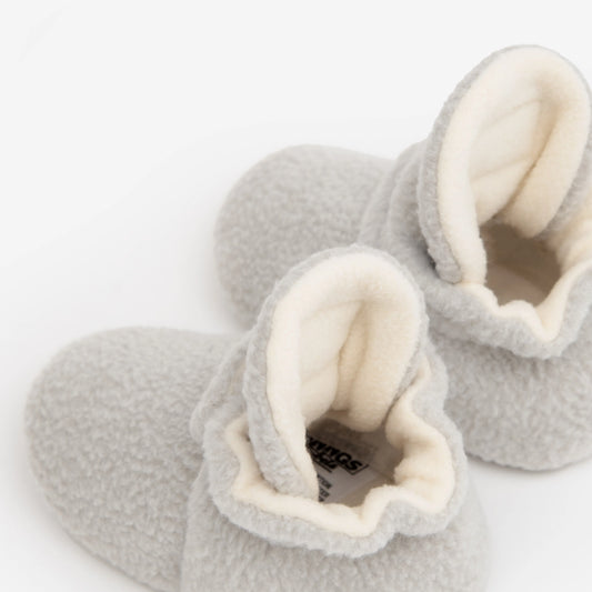 Booties Teddy Gripper Grey