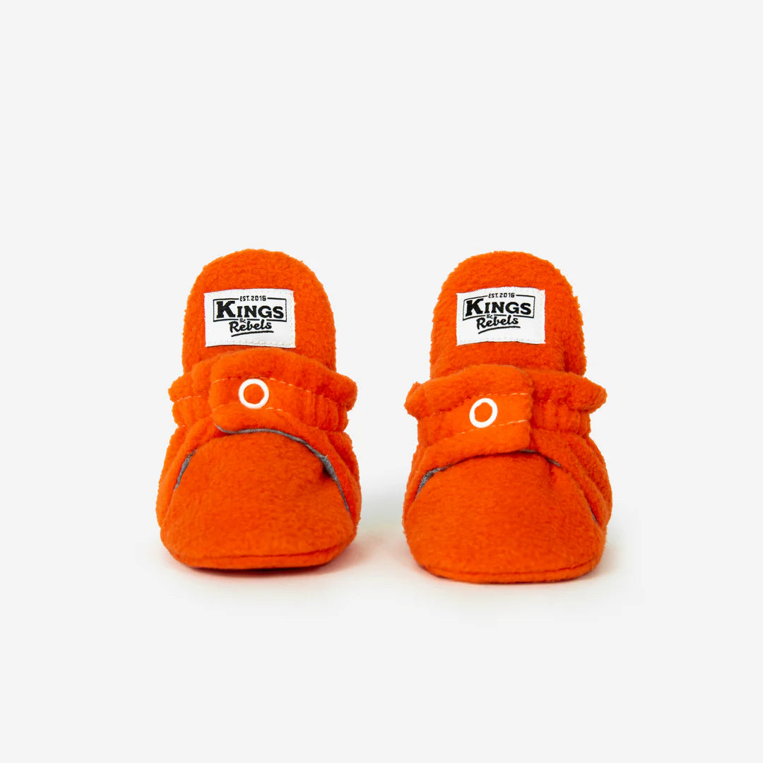Booties Fleece Gripper Orange