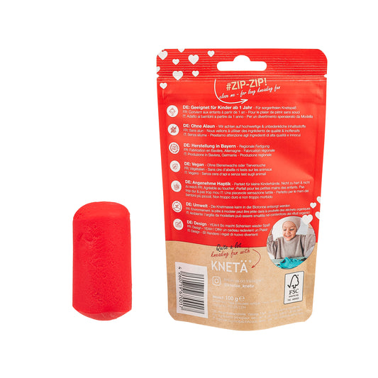 Knete Beutel 100g Rot