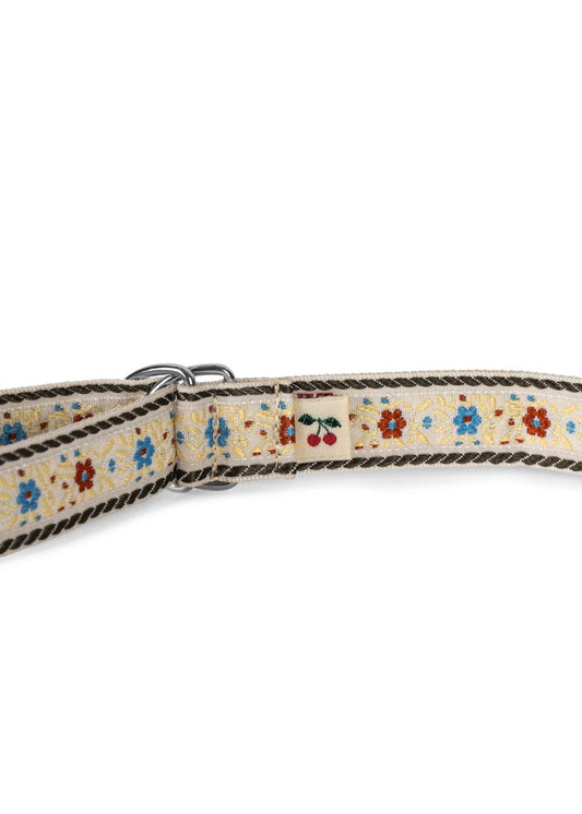 Blümchen Gürtel beige