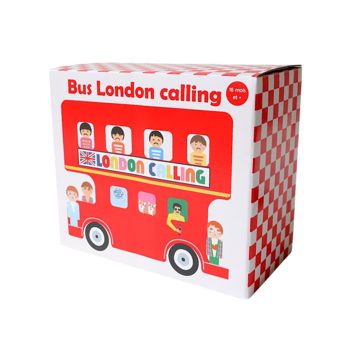 London Bus mit Figuren