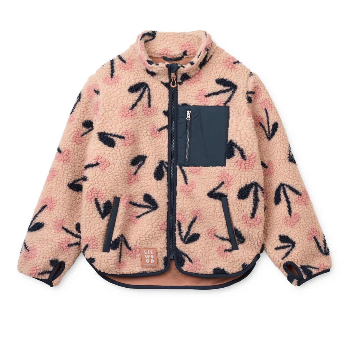 Nolan Fleecejacke Mega Cherry heart / Rosey