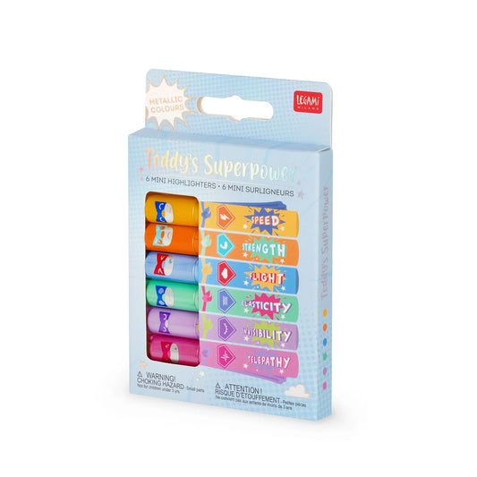 Teddy's Superpower Set mit 6 Mini Highlighter