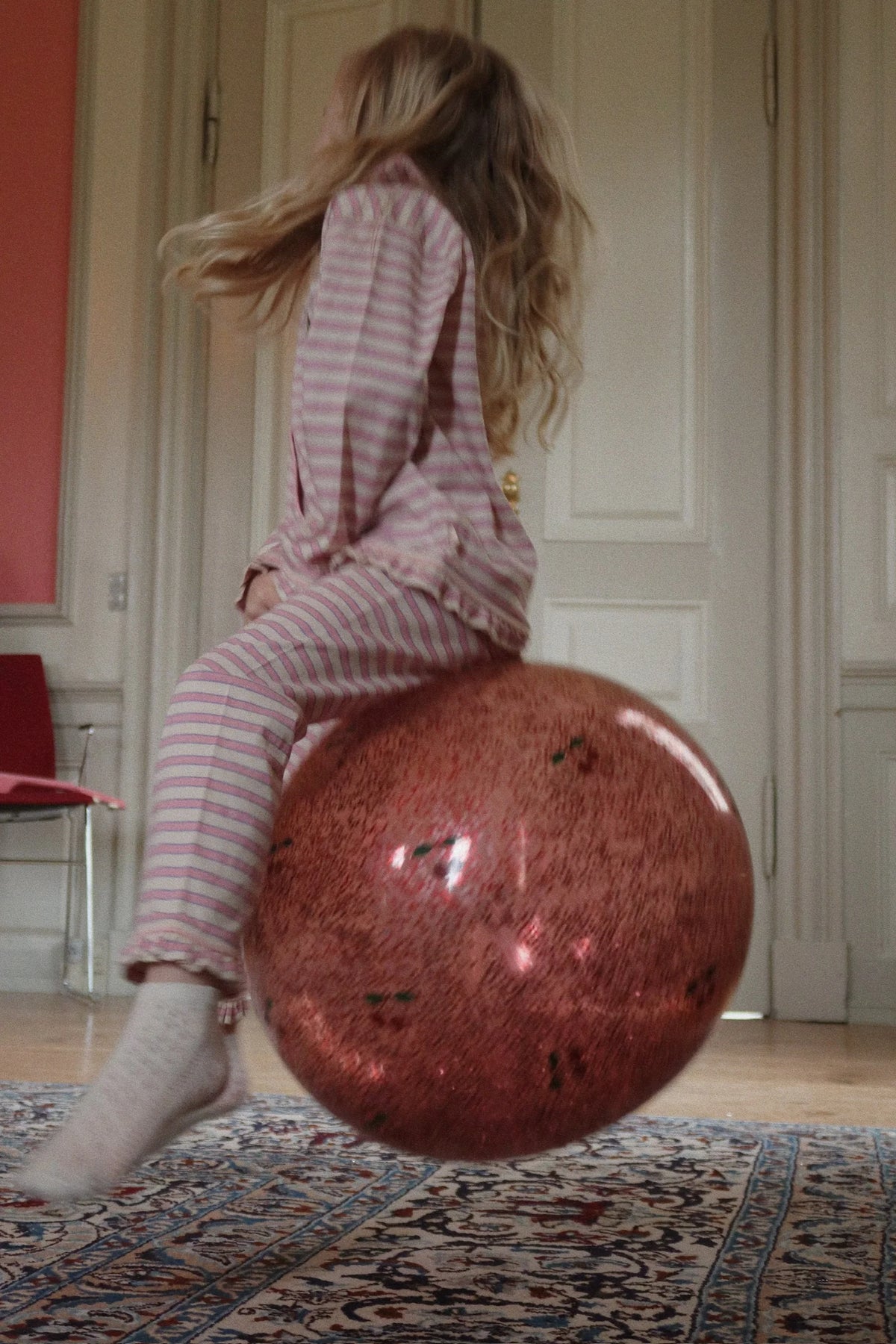 Glitter Hüpfball Cherry