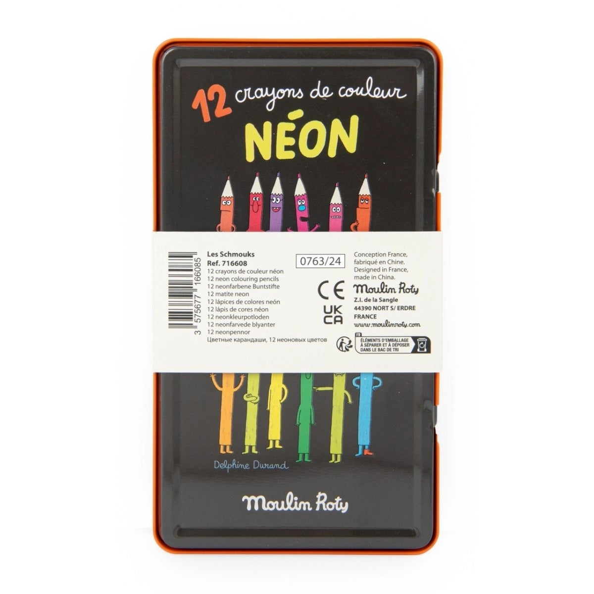 Schmouks 12 neonfarbene Buntstifte