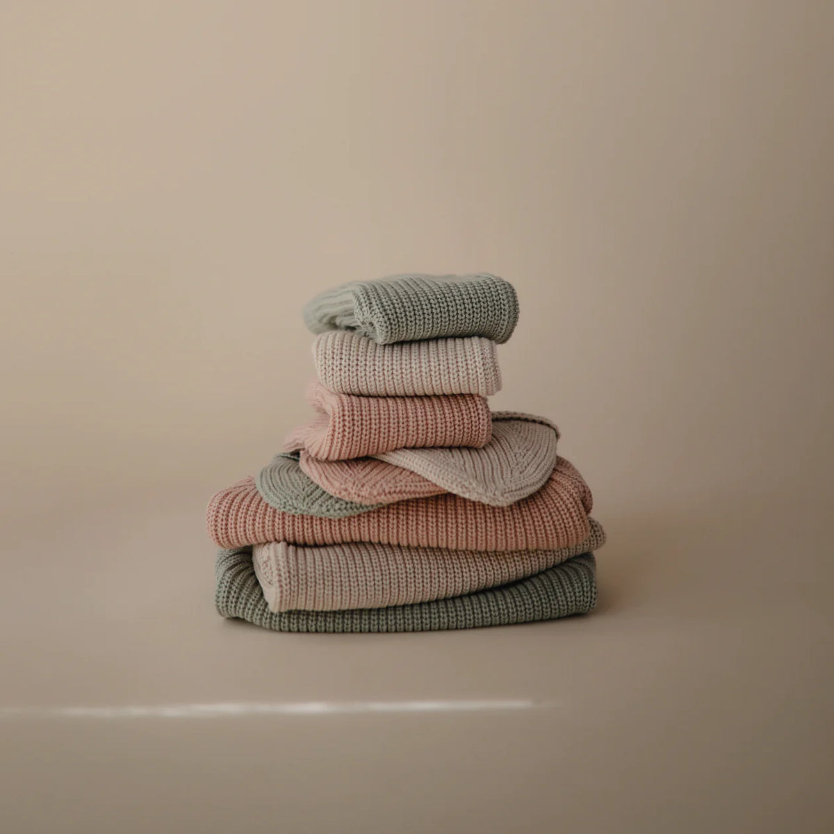 Chunky Knit Baby Beanie Blush