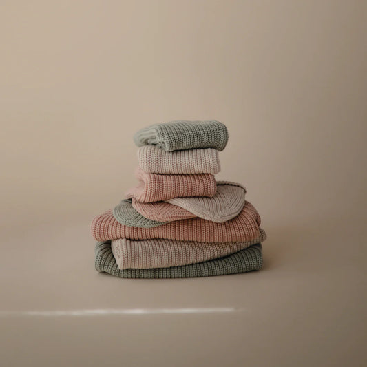 Chunky Knit Baby Beanie Light Mint