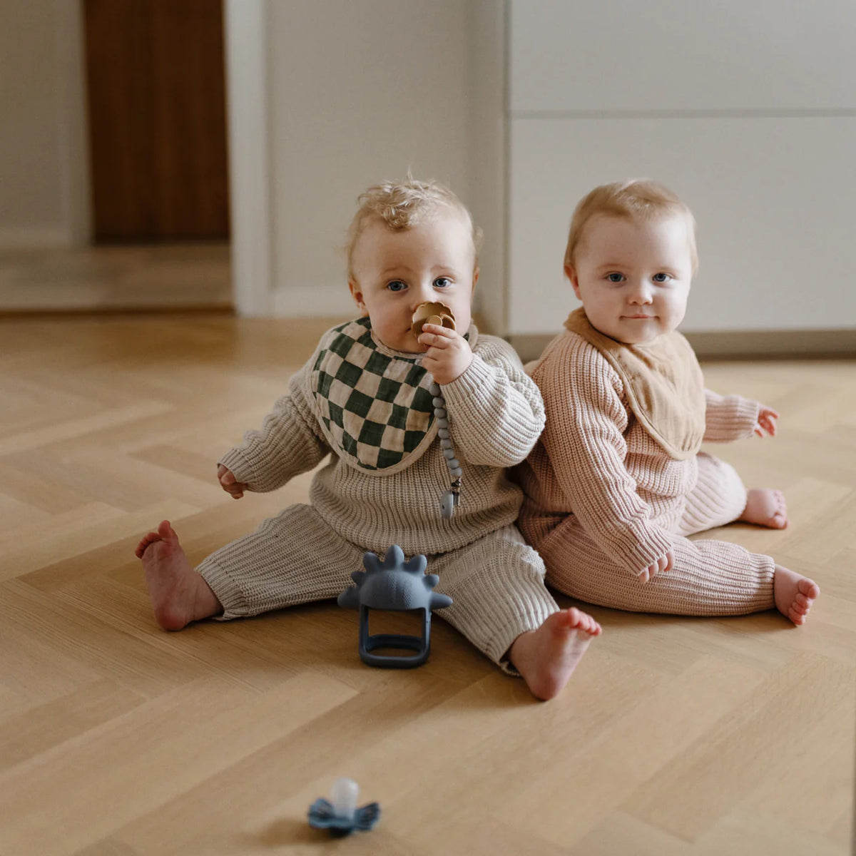 Chunky Knit Baby Hose Beige