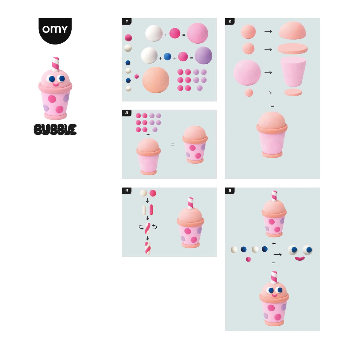 Modelliermasse Air Dry Clay "Bubble"