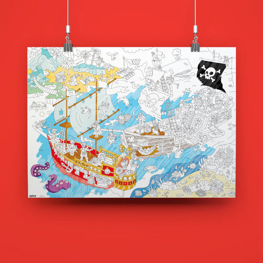 Großes Ausmalposter Piraten