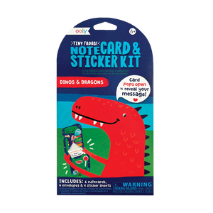 Tiny Tada! Kartenset mit Stickern "Dino & Drache"