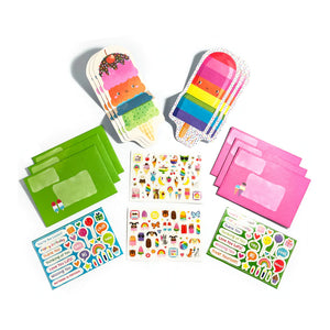 Tiny Tada! Kartenset mit Stickern "Süßigkeiten"
