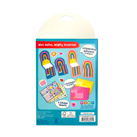 Tiny Tada! Kartenset mit Stickern "Regenbogen"