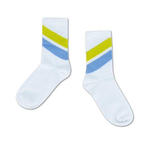 Sporty Socks Diagonal White Stripe