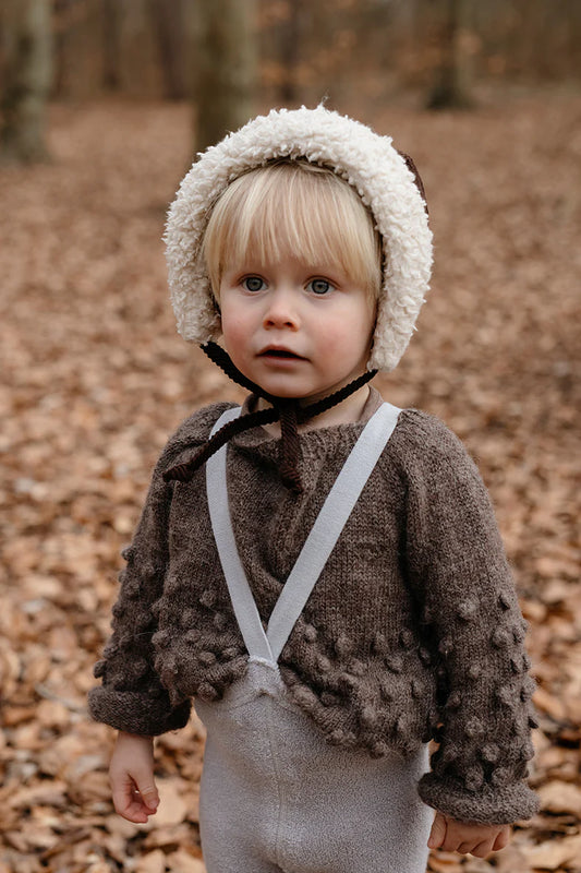 Teddy Strumpfhose mit Trägern mit Fuß Pearl Grey